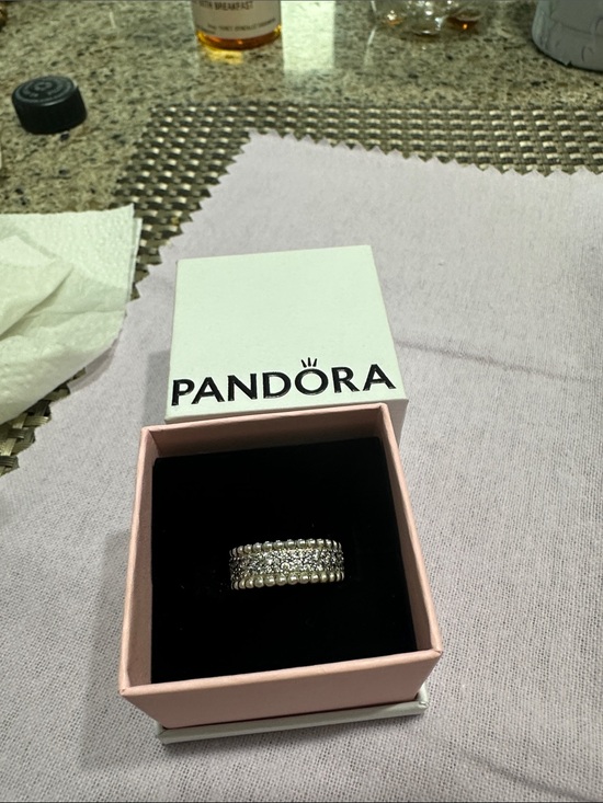 Pandora Jewelry - Pandora Silver Triple-Band Ring with Clear Stones